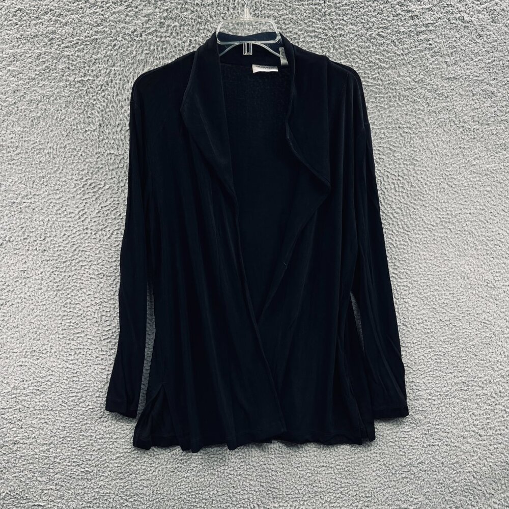 Chicos Travelers Womens Cardigan 3 Extra Large Open Front Long Sleeve Slinky‎